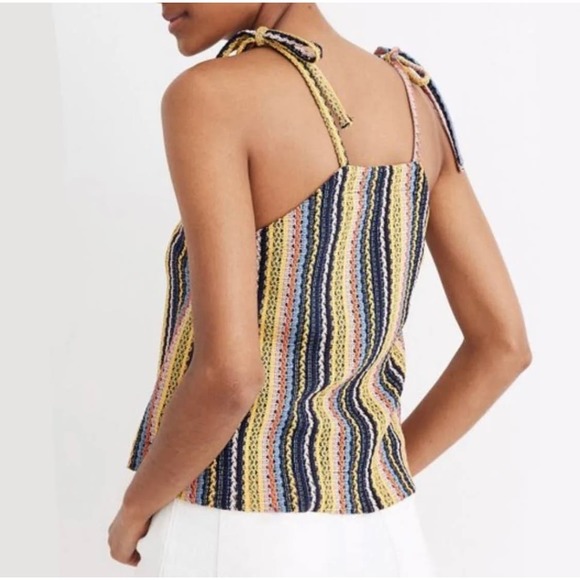 Madewell Vibrant Striped Tie-Strap Blouse - Picture 7 of 11